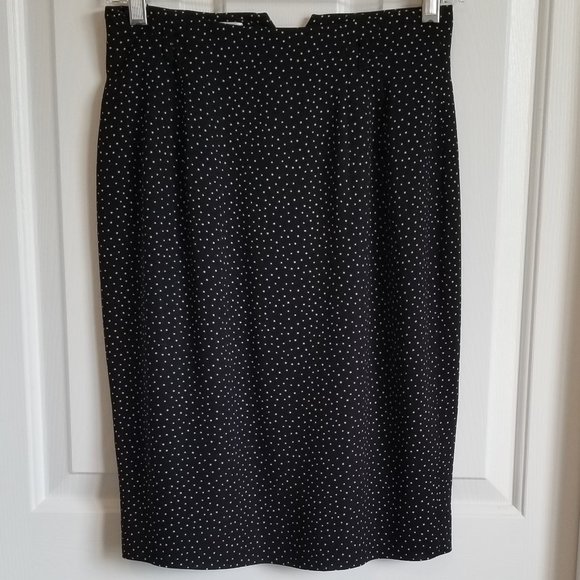 Jupe Crayon Dana Buchman Taille 6 - Noir 100% Laine Doublée | Jupe Professionnelle Haute Taille